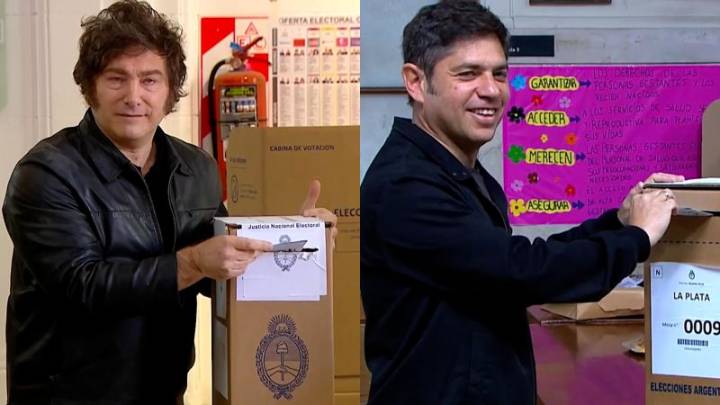 Milei y Kicillof votan en las elecciones de medio término de Argentina