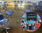 Emergencia en el Colegio Madre Laura: estudiantes sin clases por graves inundaciones en Santa Marta