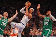 Josh Hart grabs 14 rebounds in Knicks debut after injury scare