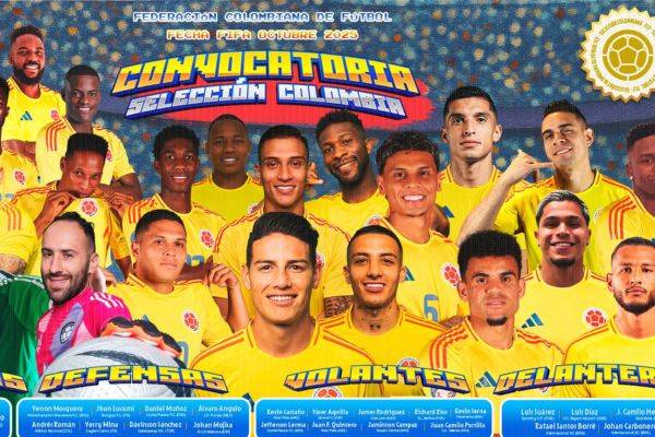 Estos son los 25 convocados de Colombia para los amistosos de octubre