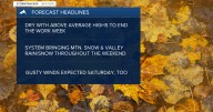 Weather Forecast: Warm and dry end to the week; weekend system still on tap