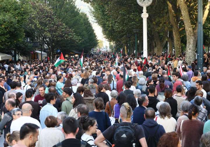 Multitudinarias manifestaciones contra la intercepción de la Flotilla