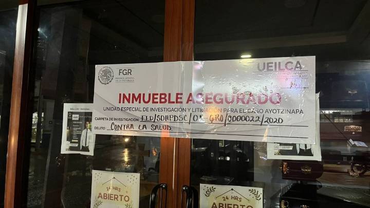 Aseguran dos funerarias en Iguala por delitos de desaparición forzada y contra la salud