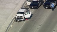 Pursuit of stolen truck ends in crash on 5 Freeway in L.A. County 