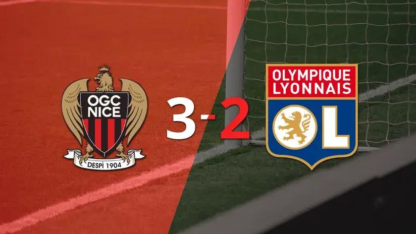 Liga de Francia: Olympique Lyon cayó ante Nice con todo, a pesar del doblete de Pavel Sulc