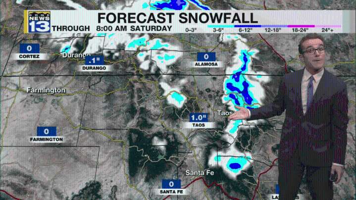 Severe storms & northern mountain snow in New Mexico