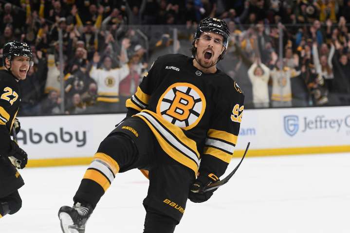 Bruins’ 23-year-old forward making most of unexpected opportunity