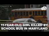 11-year-old girl killed by school bus while riding bike in Maryland