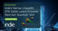 indie’s Narrow Linewidth Distributed Feedback Visible Lasers Empower Quantum