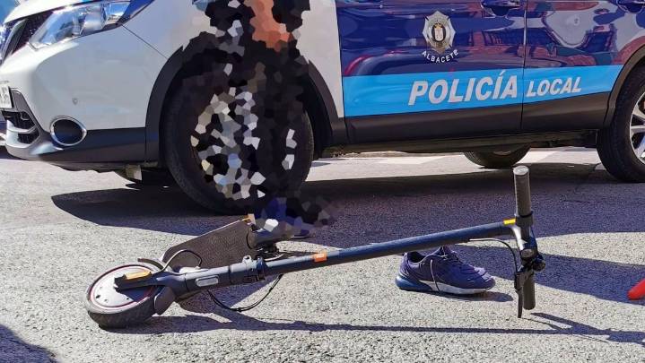 Accidente con un patinete eléctrico en Albacete