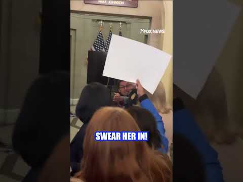 WATCH: House Democrats storm Speaker Johnson’s office #shorts #usnews