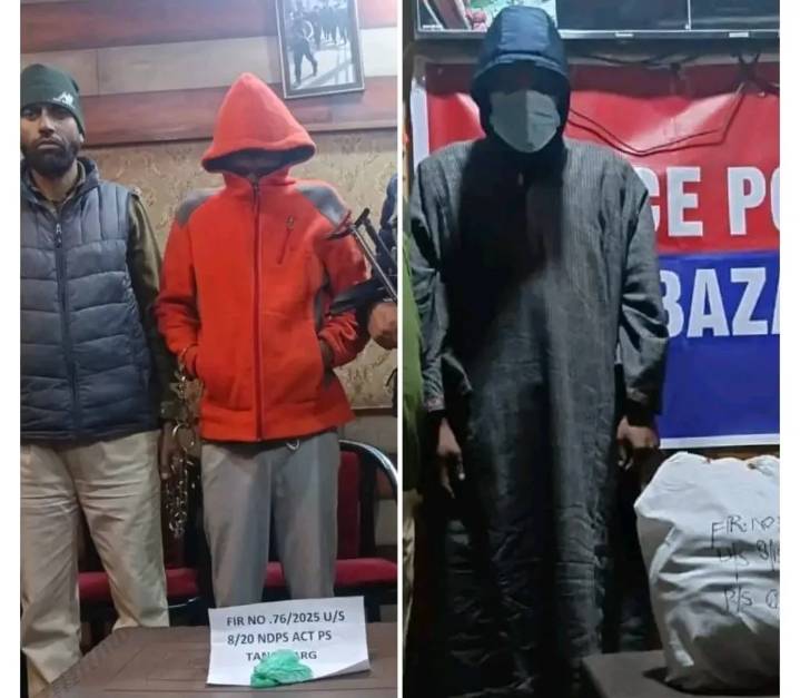 Two drug peddlers arrested in Baramulla, Kulgam: Police 