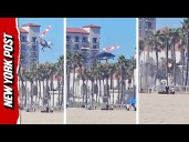 Helicopter Spirals Out of Control in Terrifying Scene on Hunting Beach