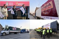 Edomex envía 15 toneladas de ayuda para damnificados de Hidalgo; viajan además 235 elementos de seguridad