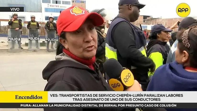 “Estamos asustados”: transportistas informales realizaron un plantón tras asesinato de chofer de combi en Lurín