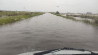 Atención, el agua sobrepasa el camino a Gardey / Se solicita extrema precaución