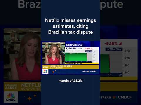 Netflix misses earnings estimates, citing Brazilian tax dispute