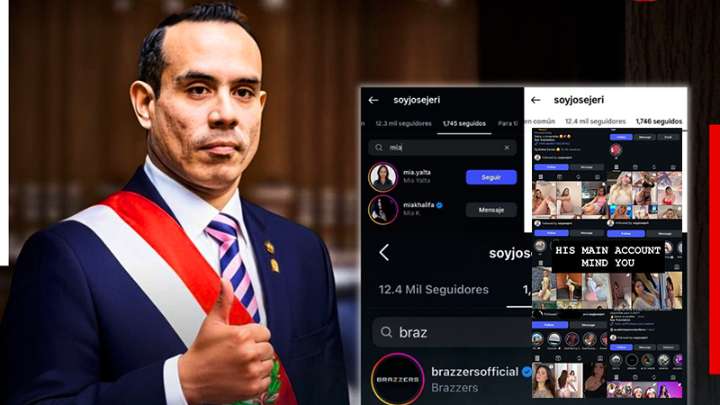 José Jerí era seguidor en Instagram de más de 300 cuentas de contenido sexual explícito