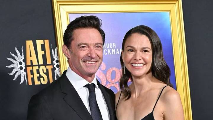 Hugh Jackham y Sutton Foster debutan como pareja en la alfombra roja