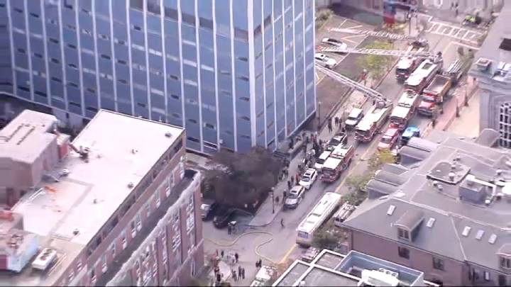 Boston University Medical Campus fire department response underway