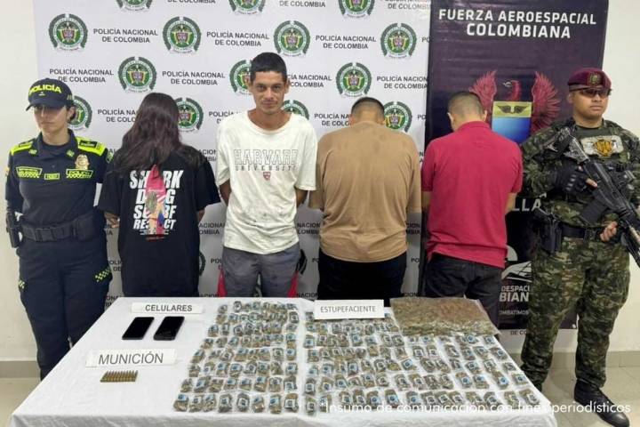 Revelan las identidades de cuatro presuntos microtraficantes capturados en Mariquita, Tolima