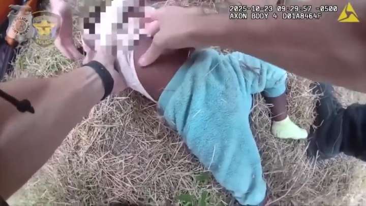 Video shows dramatic rescue of baby pinned under overturned car in Texas