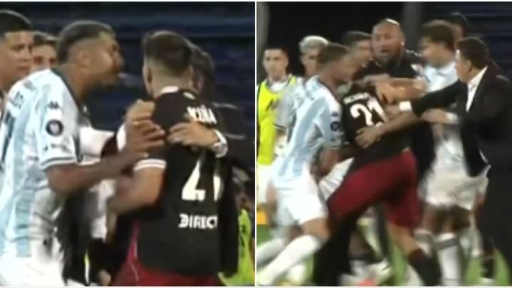 Adrián Balboa desató el caos sobre el final: escupió a Marcos Acuña en la cara y provocó un enojo feroz