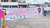 Piden justicia para maestra y su hijo frente a los Juzgados del Penal Molino de Flores
