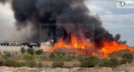 Espectacular incendio en San Vicente de Alcántara: "Va a ser muy complicada la extinción"
