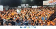 El gobernador Orrego y los candidatos del Frente X San Juan realizan el cierre de campaña