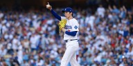Roki Sasaki pitching in high leverage in 2025 playoffs