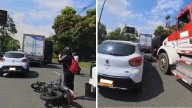 Motera denuncia a conductor por causar accidente: todo quedó grabado