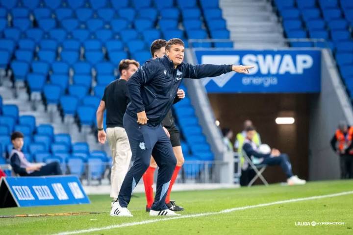 Ansotegi, entrenador de la Real B: "El Huesca ha estado en los partidos hasta el final"