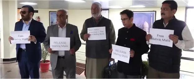 NC, Cong MLAs protest for AAP MLA’s release