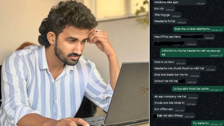 Indian manager denies sick leave to employee with headache, WhatsApp chat goes viral
