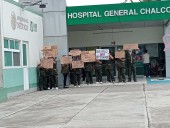 Bloqueo y Paro en Hospital IMSS Bienestar de Chalco: Empleados de limpieza protestan por salarios adeudados y falta de contrato de la empresa Fortaleza 