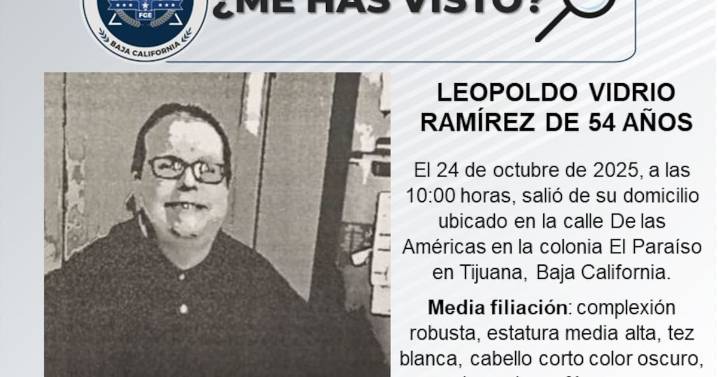 Se busca a Leopoldo Vidrio Ramírez de 54 años de edad, quien está diagnosticado con esquizofrenia