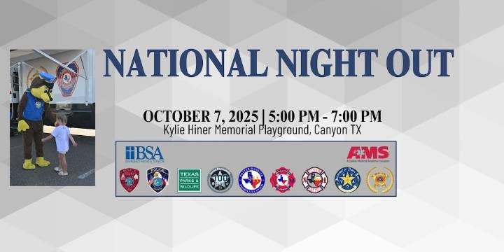 Panhandle area first responders to meet with public on Tuesday for National Night Out