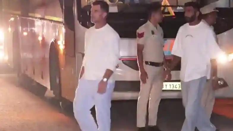 Cricket Team India Arrives at Gautam Gambhir’s Residence After Head Coach Hosts Dinner for Players and Support Staff Ahead of IND vs WI 2nd Test 2025 (Watch Video)