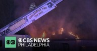 Large fire breaks out overnight at Southampton, New Jersey, auto repair shop