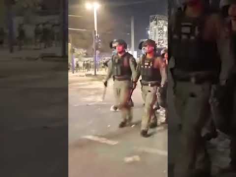 Israeli Police DOUSE Ultra-Orthodox Draft Protesters With Water Cannons #shorts