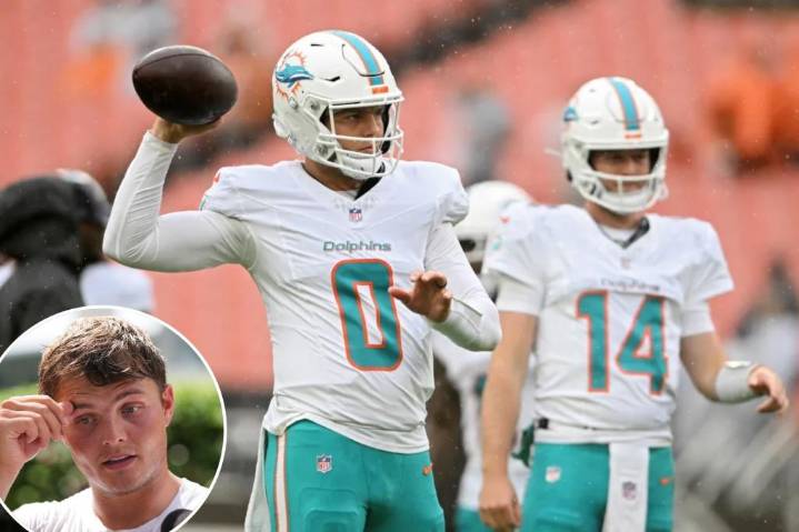 Dolphins demote Zach Wilson to third string behind Quinn Ewers