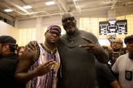 Shaquille O’Neal surprises fans with exclusive sneakers, taking to NYC basketball courts in the Shaq