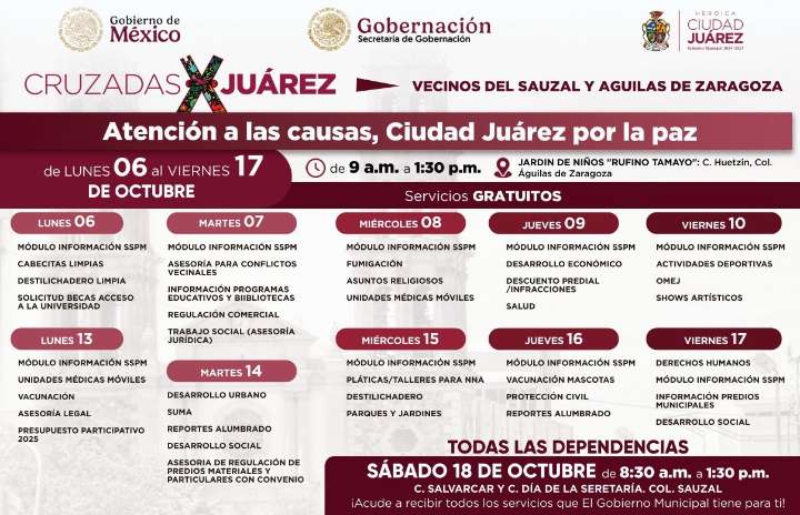 Ofrecen sus servicios dependencias municipales a los vecinos de la colonia...