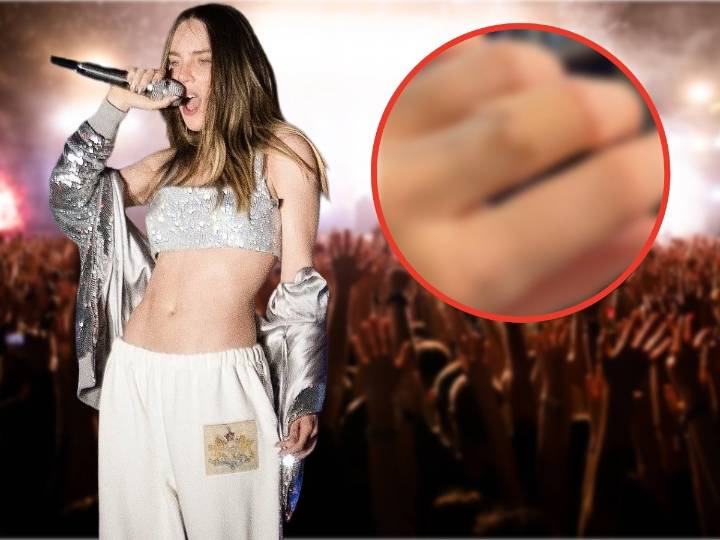 ¡Tremendo susto! Belinda sufre accidente en pleno concierto tras tocar la batería