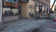 Barbershop heavily damaged after fight leads to car chase, crash in Cleveland's Detroit