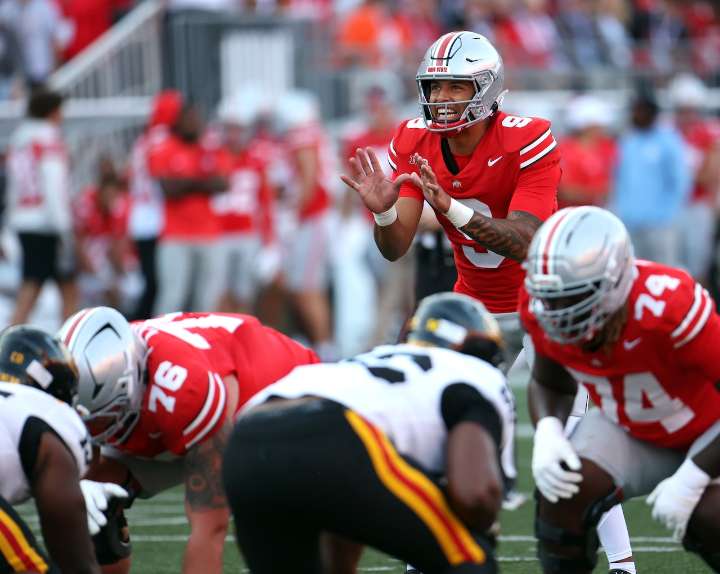 Ohio State football’s next projected starting quarterback has lost his black stripe