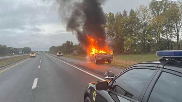 No one injured in Graves County car fire