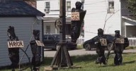 Man arrested for Halloween display depicting local officials in body bags: police
