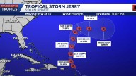 Tropical Storm Jerry is zipping across the Atlantic